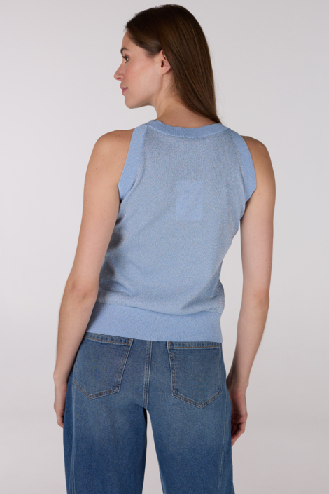 Juffrouw Jansen blauwe dames top