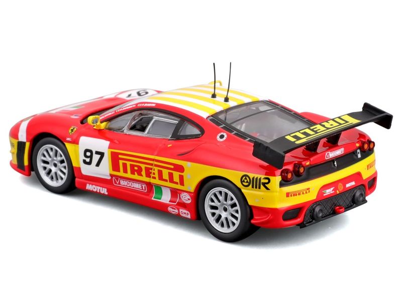 BBurago Ferrari Racing F430 GT2 2008 Rot 1:43 Sammlermodell im Massstab 1:43