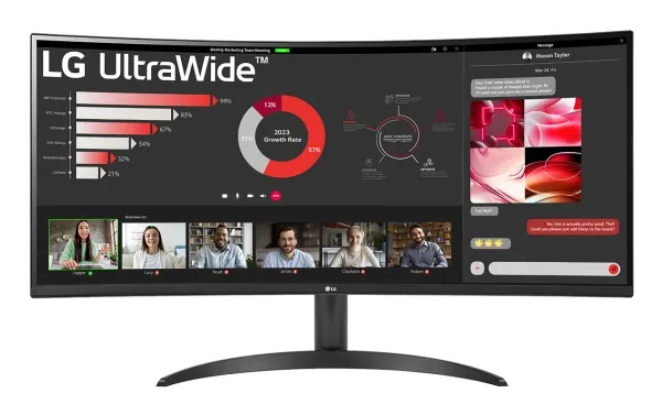 LG UltraWide 34WR50QK-B - LED-skærm - kurvet - 34