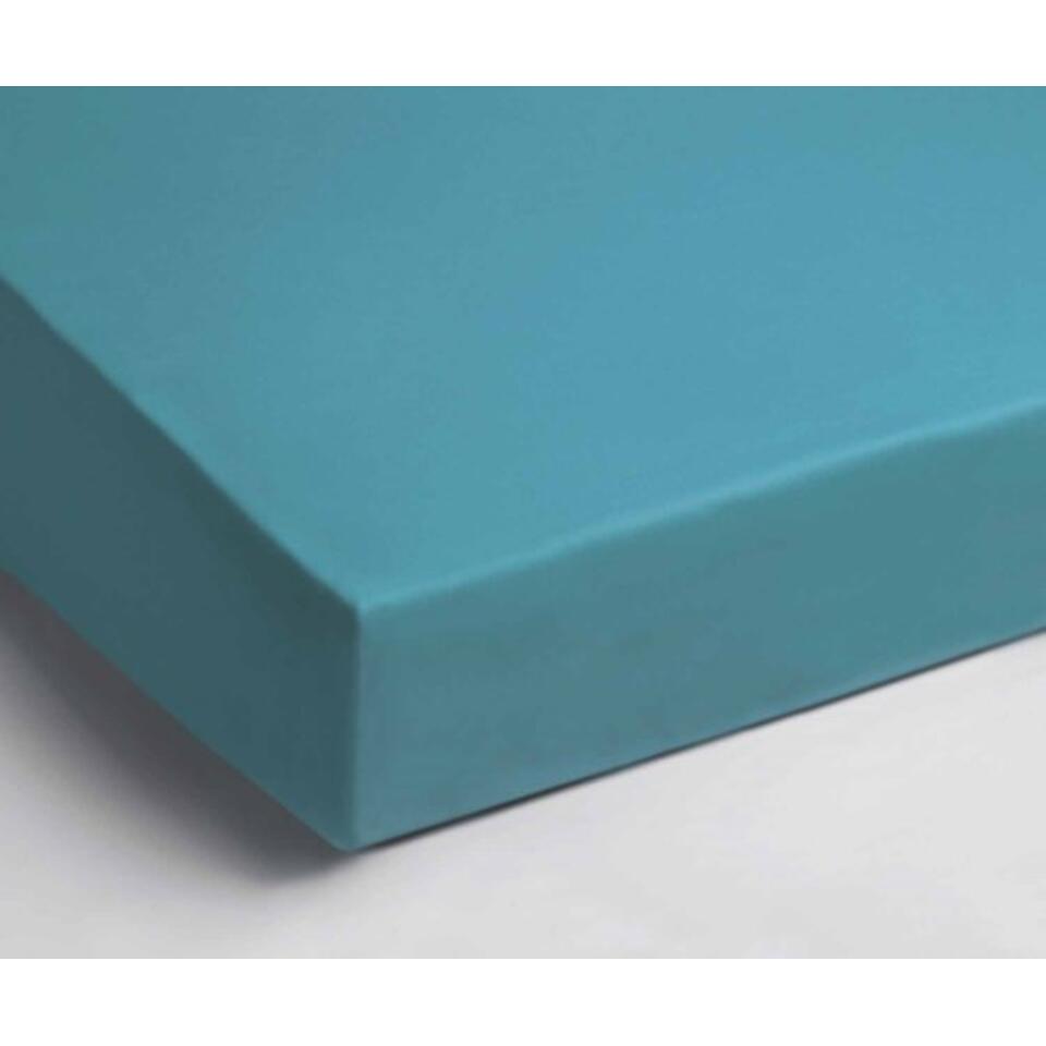 Day Dream Hoeslaken - jersey - 90x200 cm - Turquoise