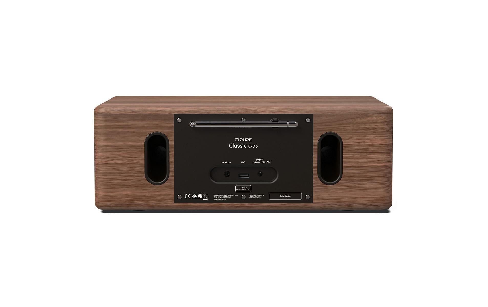 DAB+ Radio Classic C-D6 Walnuss/Schwarz<br>DAB+ Radio mit CD-Player