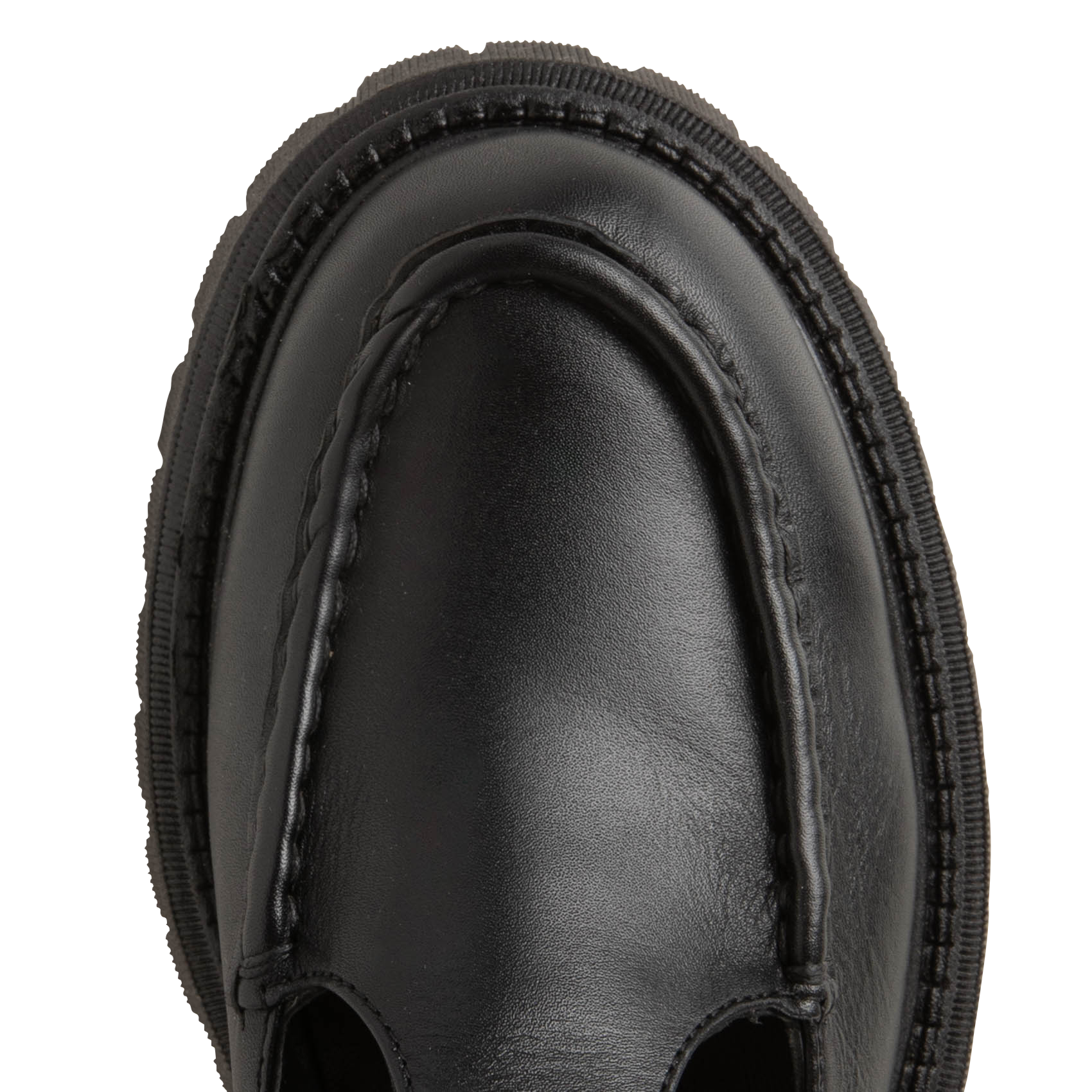 FLIT - Babies crantées en cuir vernis | Noir