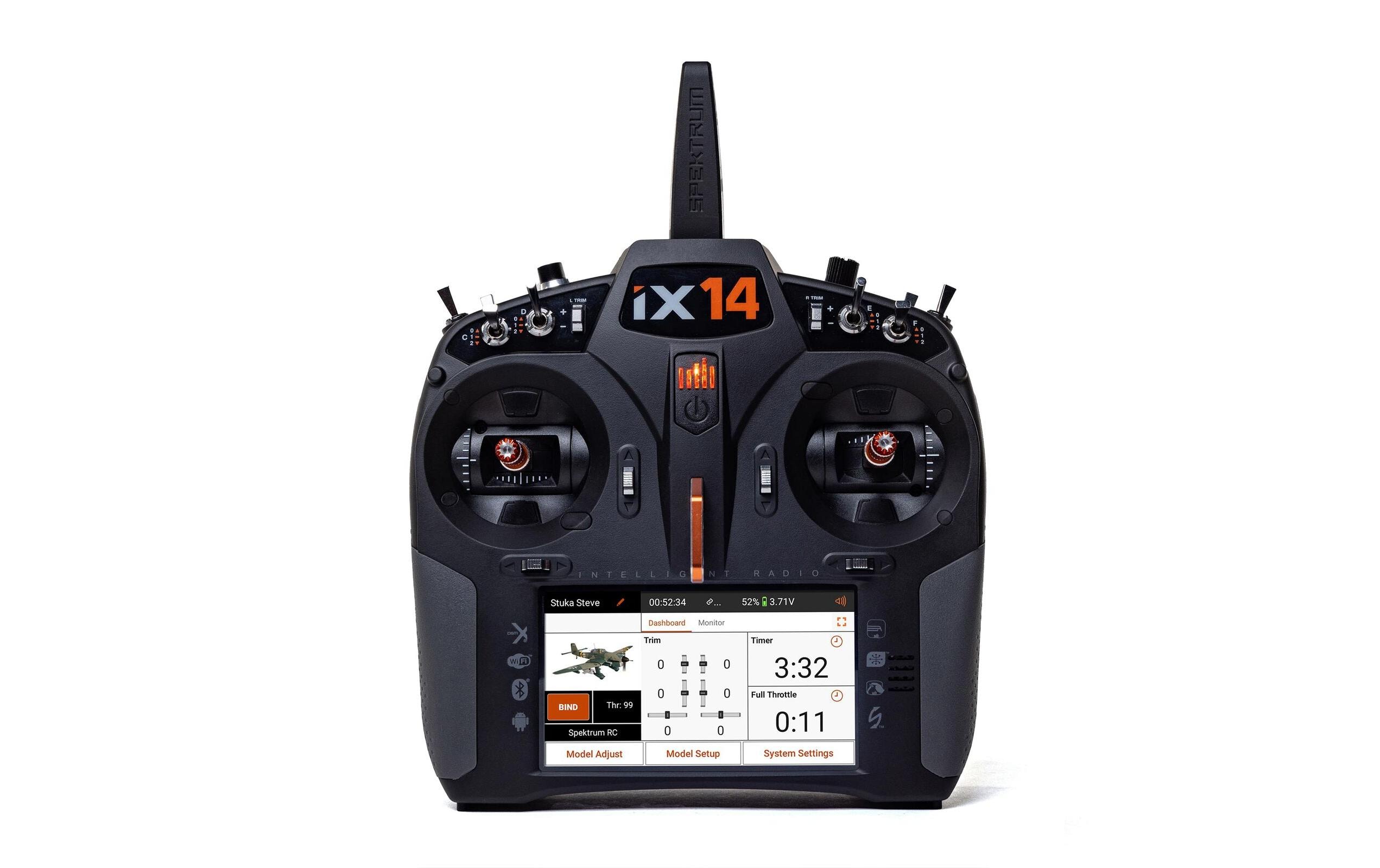 Fernsteuerung iX14 DSMX 14 Kanal (nur Sender)<br>Professioneller 14-Kanal Sender für Flugmodelle