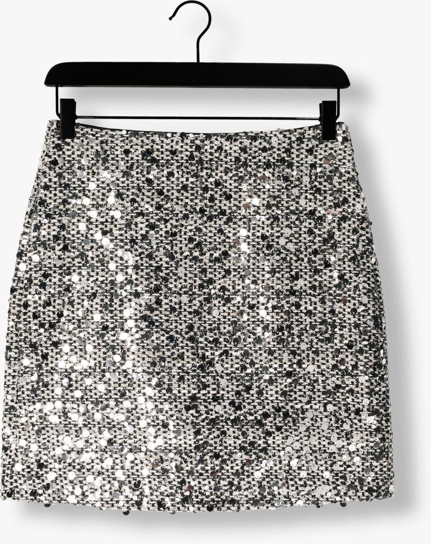 zwarte co'couture minirok boucle cc sequin mini skirt