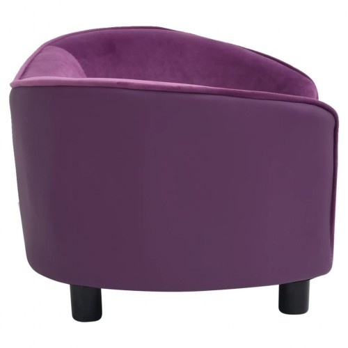 Sofá para cães Vidaxl roxo com estofamento grosso