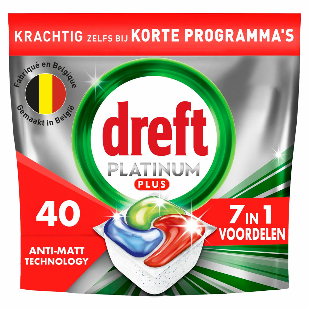 4x Dreft Vaatwastabletten Platinum Plus All In One40 stuks