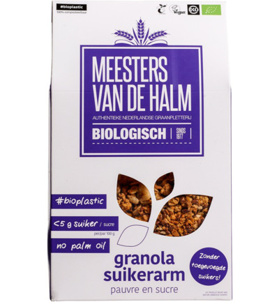 De Halmgranola Suikerarm Bio (350 gr)
