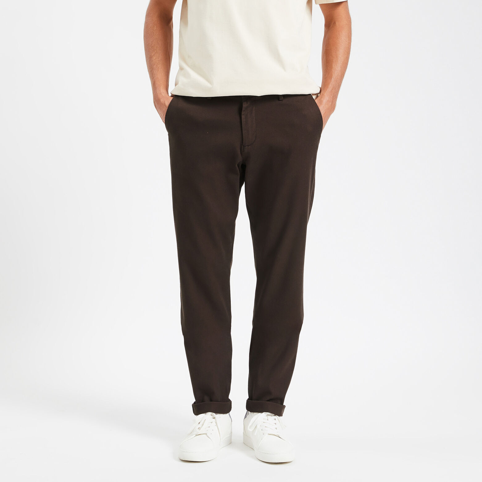 Pantalon chino slim urbain 'le parfait by JULES' Marron