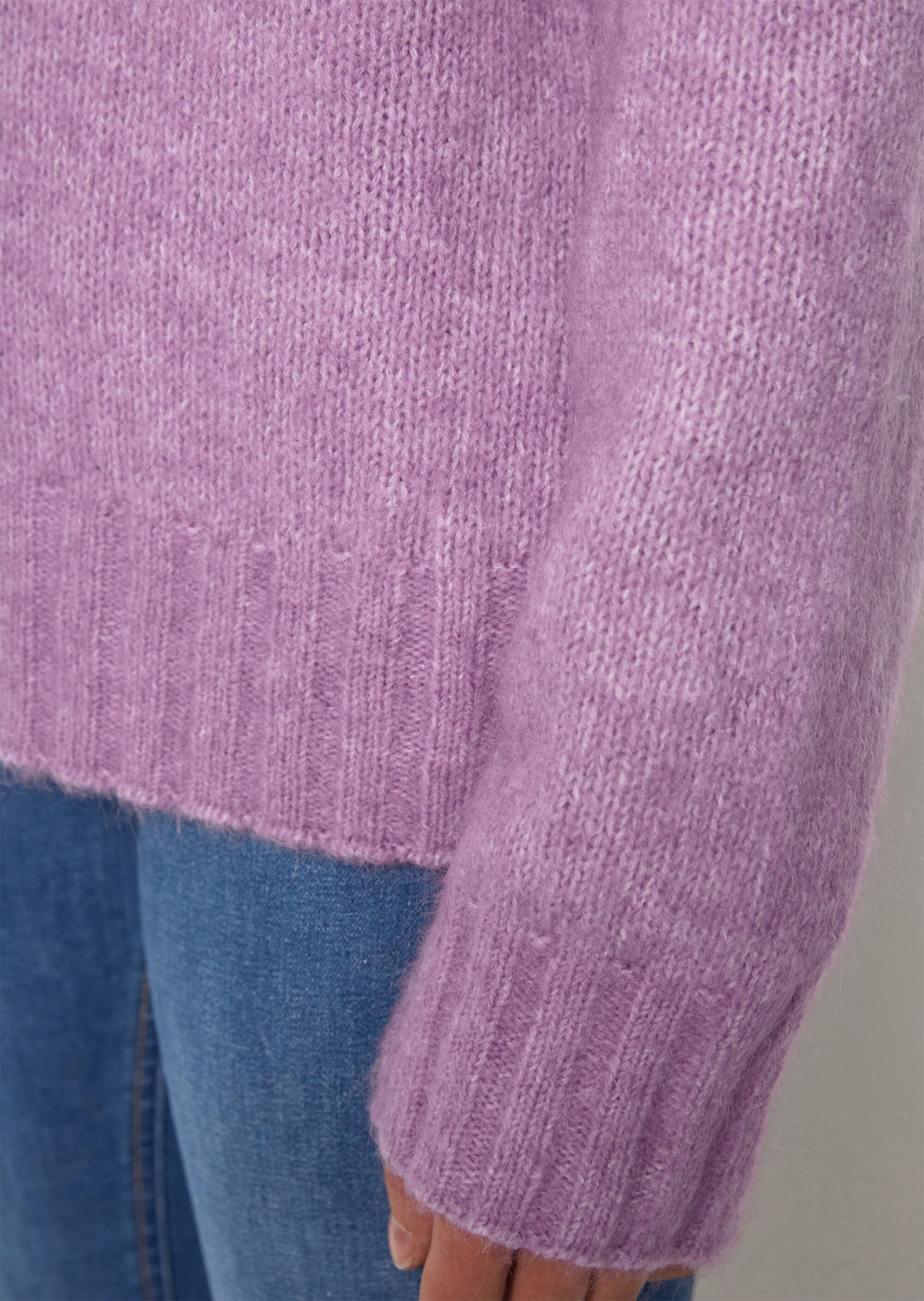 Softer Strickpullover realxed aus Schurwolle-Mohairwolle-Mix