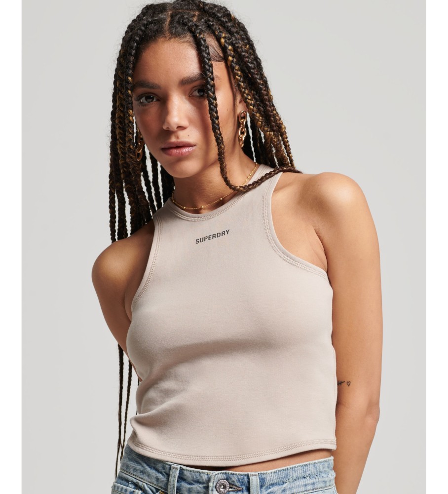 Camiseta técnica sem mangas Superdry Code Racer cinza