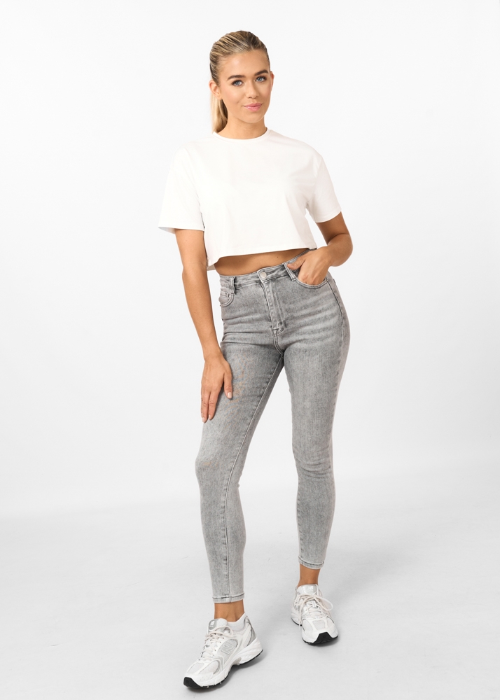 Skinny jeans grijs