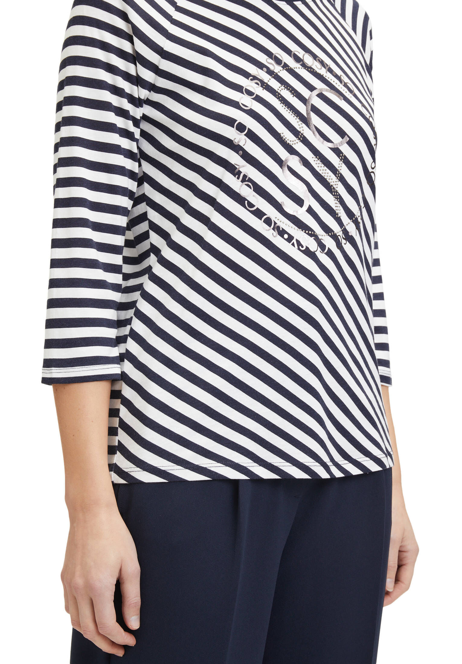 Betty Barclay| Damen Ringelshirt mit Schmucksteinen