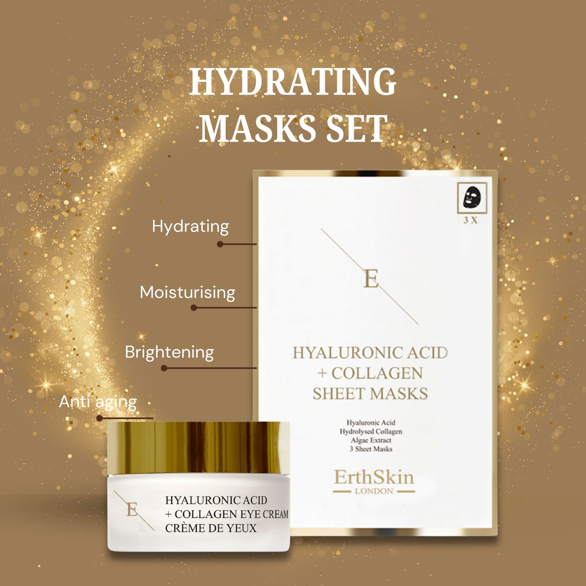 Erth skin london Kollagen Augenpflege Set