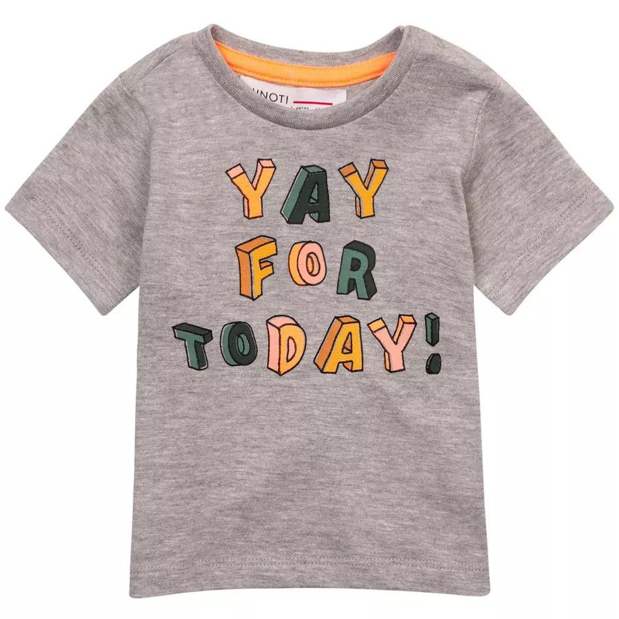 MINOTI Shorts und T-Shirt im Set GrauOrange