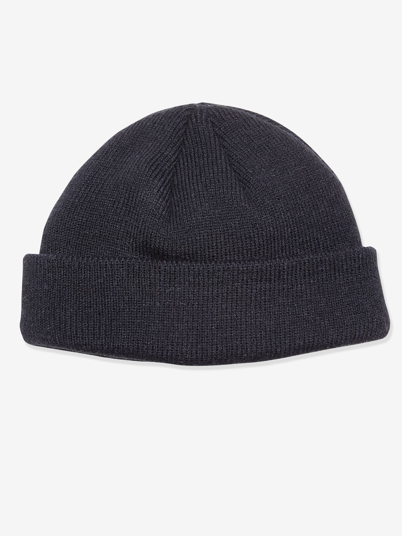 Gorro infantil Oeko Tex®, cor azul escuro lisa.