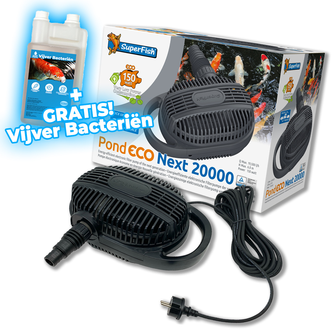 Superfish Pond Eco Next 20.000-150W   GRATIS Vijver Bacteriën!