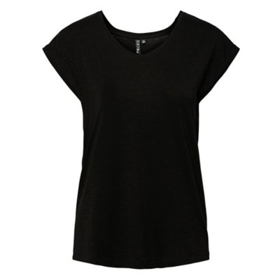 Tee-shirt à manches courtes femme Pcbillo Lurex Stripes PIECES