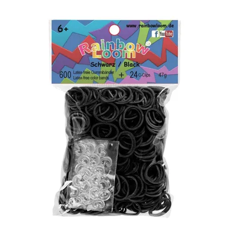 Rainbow Loom® Gummibänder, schwarz