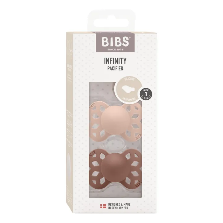 Bibs Tétines à embout anatomique Infinity - Set de 2 | Terracotta