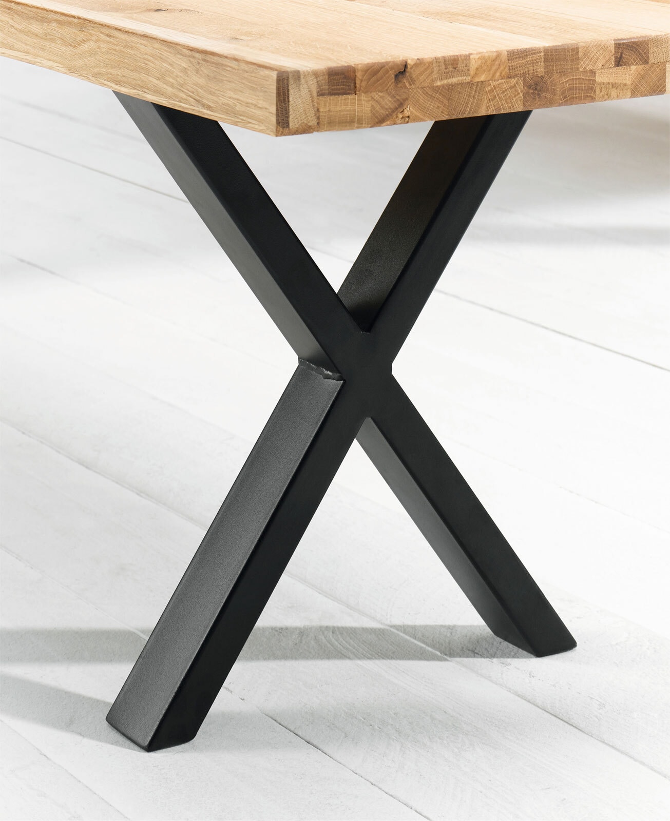 vito Esstisch SIGA X-I 180 x 100 cm schwarz /Eiche bianco
