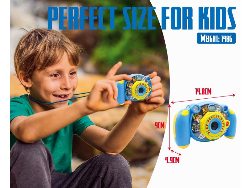 Lexibook Kinderkamera Paw Patrol Blau/Gelb Funktionsreiche Kamera für junge Abenteurer und angehende Fotografen