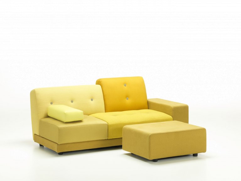 Vitra Polder Ottoman poef rood