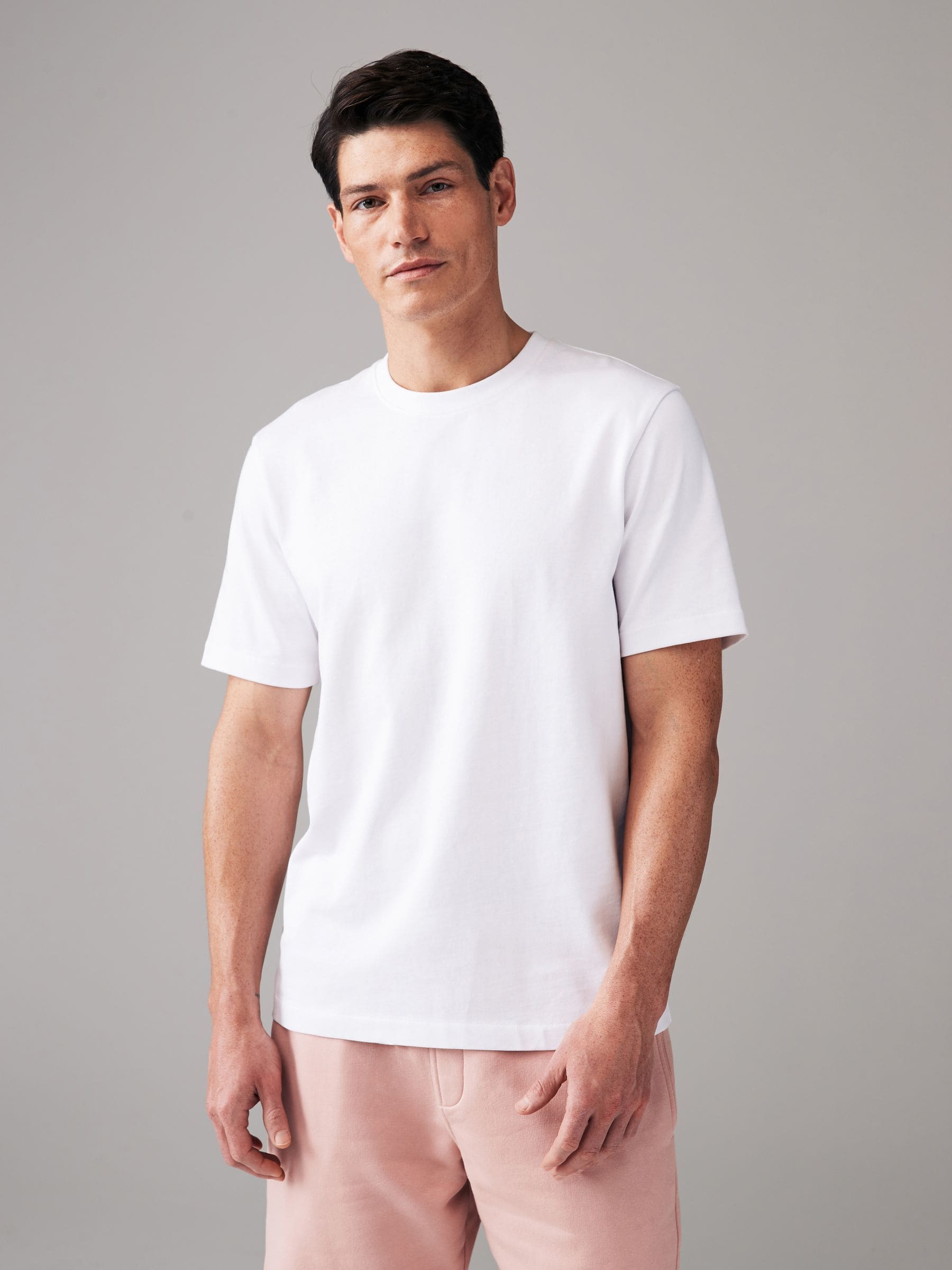 Wit - Normale Pasvorm - Zwaar T-shirt