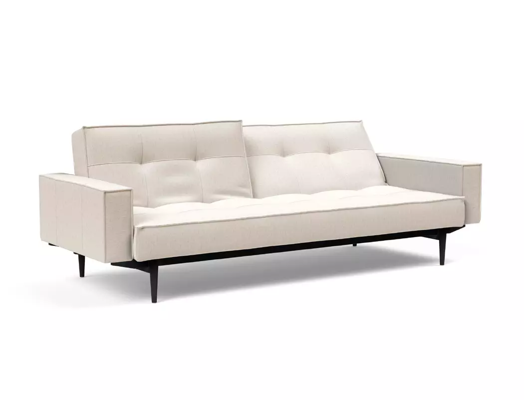 Schlafsofa mit Armlehnen Splitback Styletto schwarz