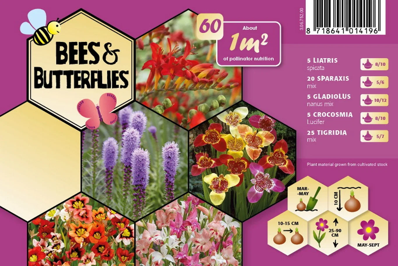 Plantagen Blomsterknoller miks Bee & Butterfly Garden