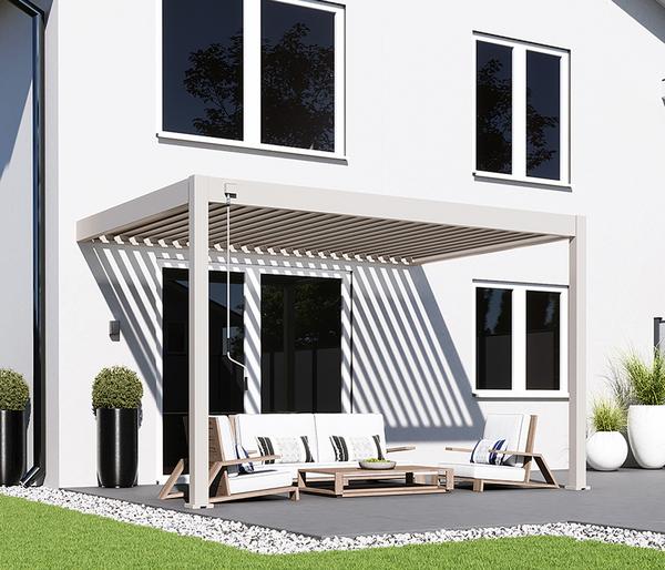 Weide Deluxe Wandpergola Voll-Alu, ca.