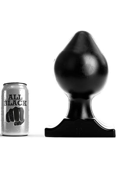 All Black Vinyl Anal Plug 22 cm