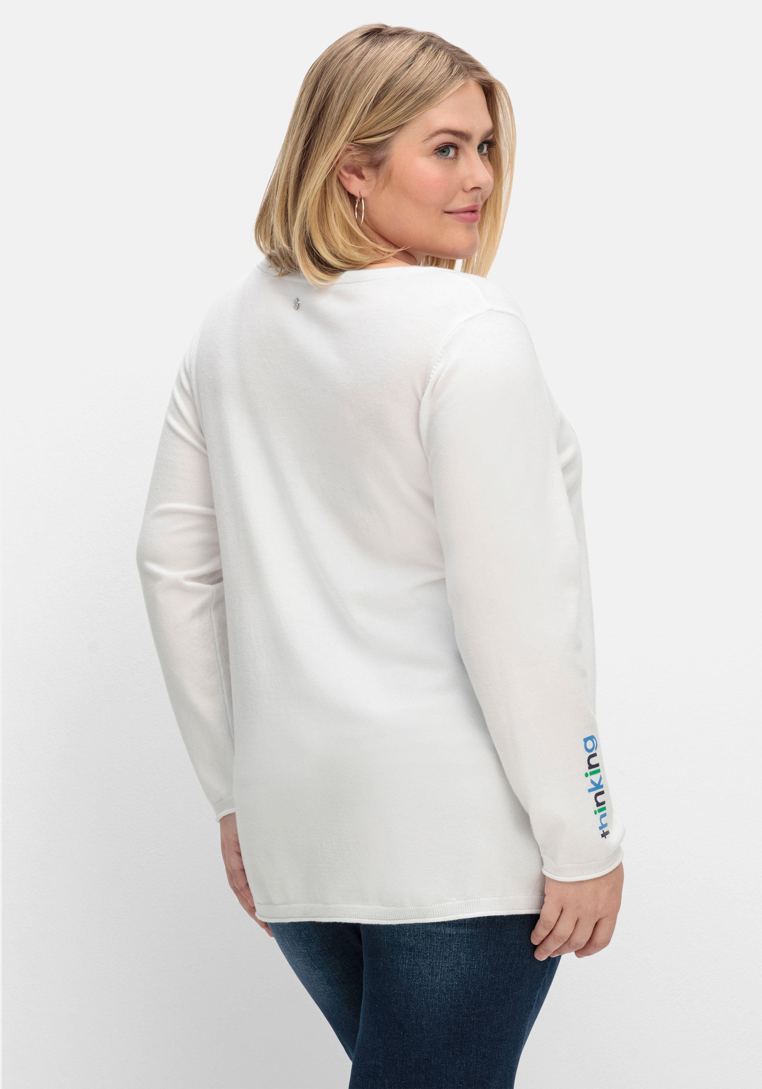 Pullover mit Wordingprint, in A-Linie