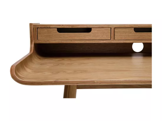 Bureau avec rangements scandinave bois clair L110 cm OPUS