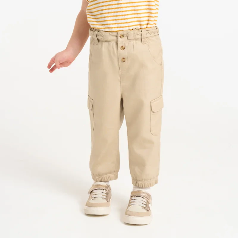 Pantalon battle beige bébé fille Beige