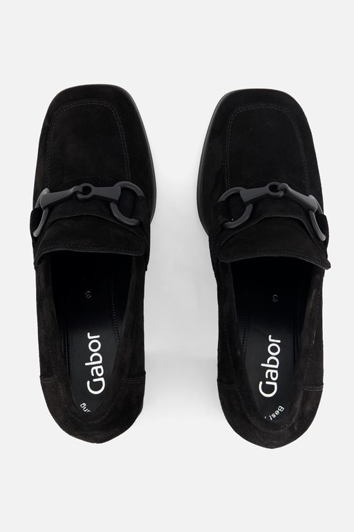 Gabor Instappers zwart Suede