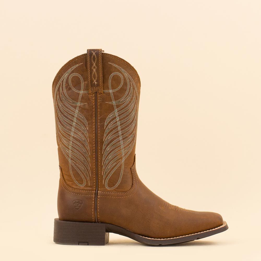Ariat cowboyboots wide square bruin