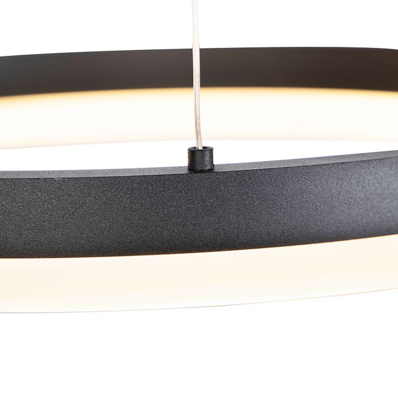 Design hanglamp zwart 40 cm incl. LED 3-staps dimbaar - Anello