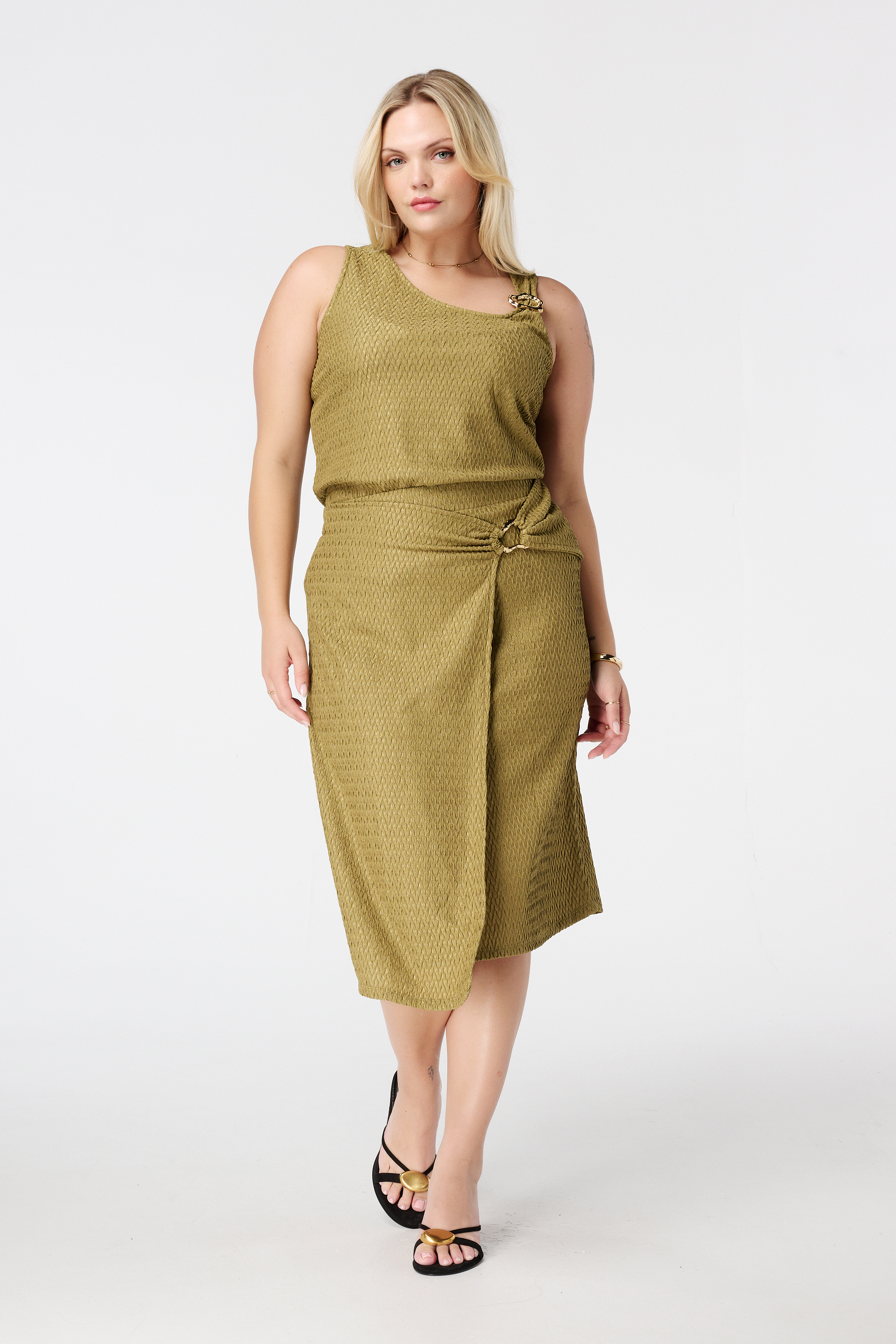 Midi rok Lime groen