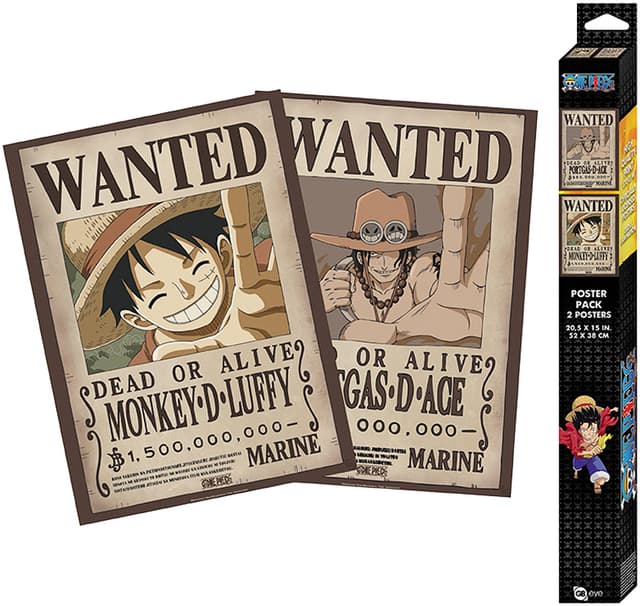 GB eye One Piece Luffy and Ace to-plakats-sæt