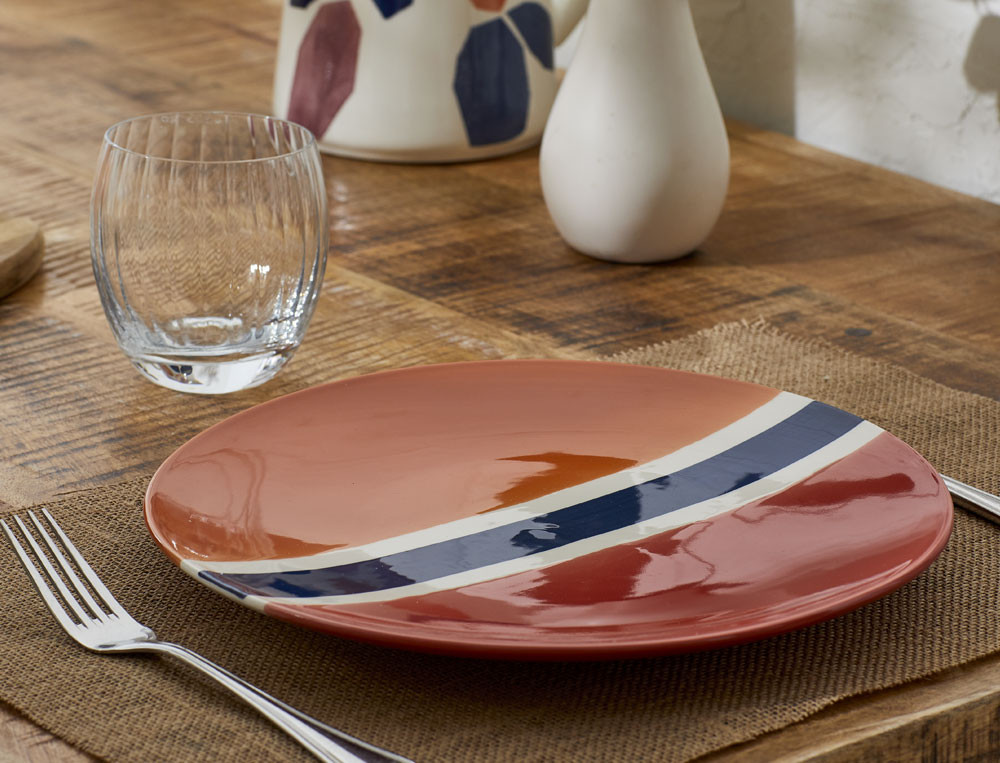 Lot de 2 assiettes plates-Déjeuner andalou