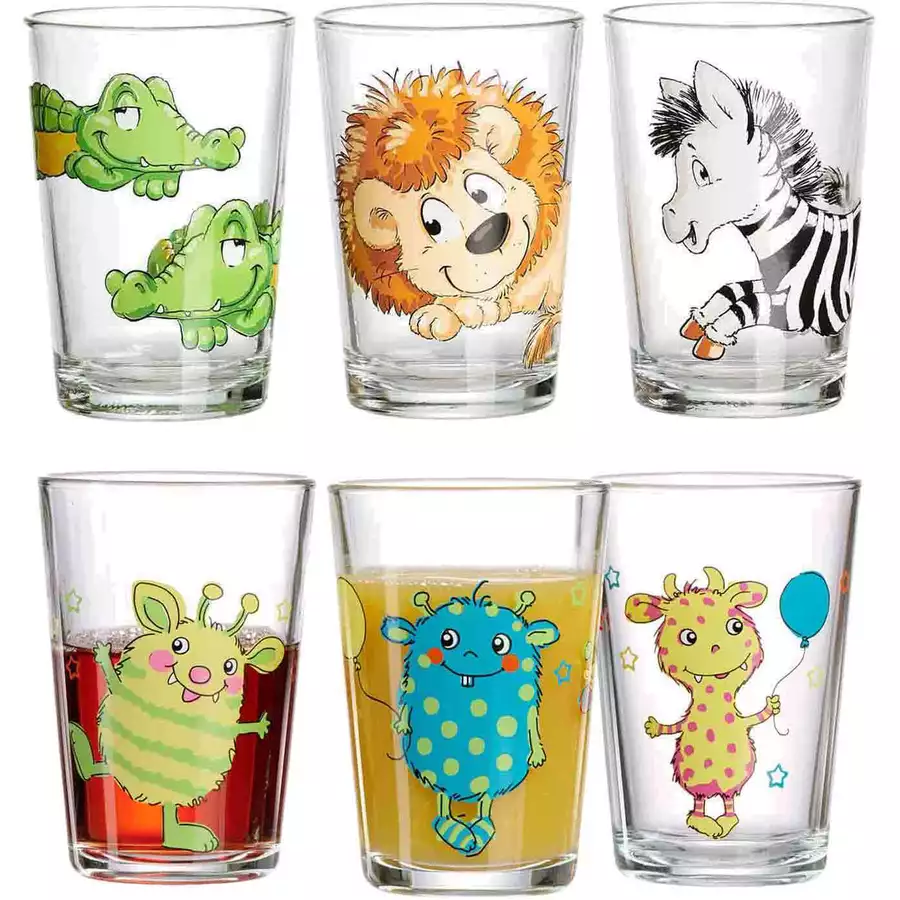 Ritzenhoff & Breker GmbH & Co. KG Kindergläser Happy Zoo Monsterchen 205 ml 6er Set bunt