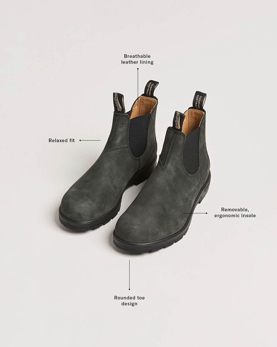Blundstone 587 Original Leather Chelsea Boot Rustic Black