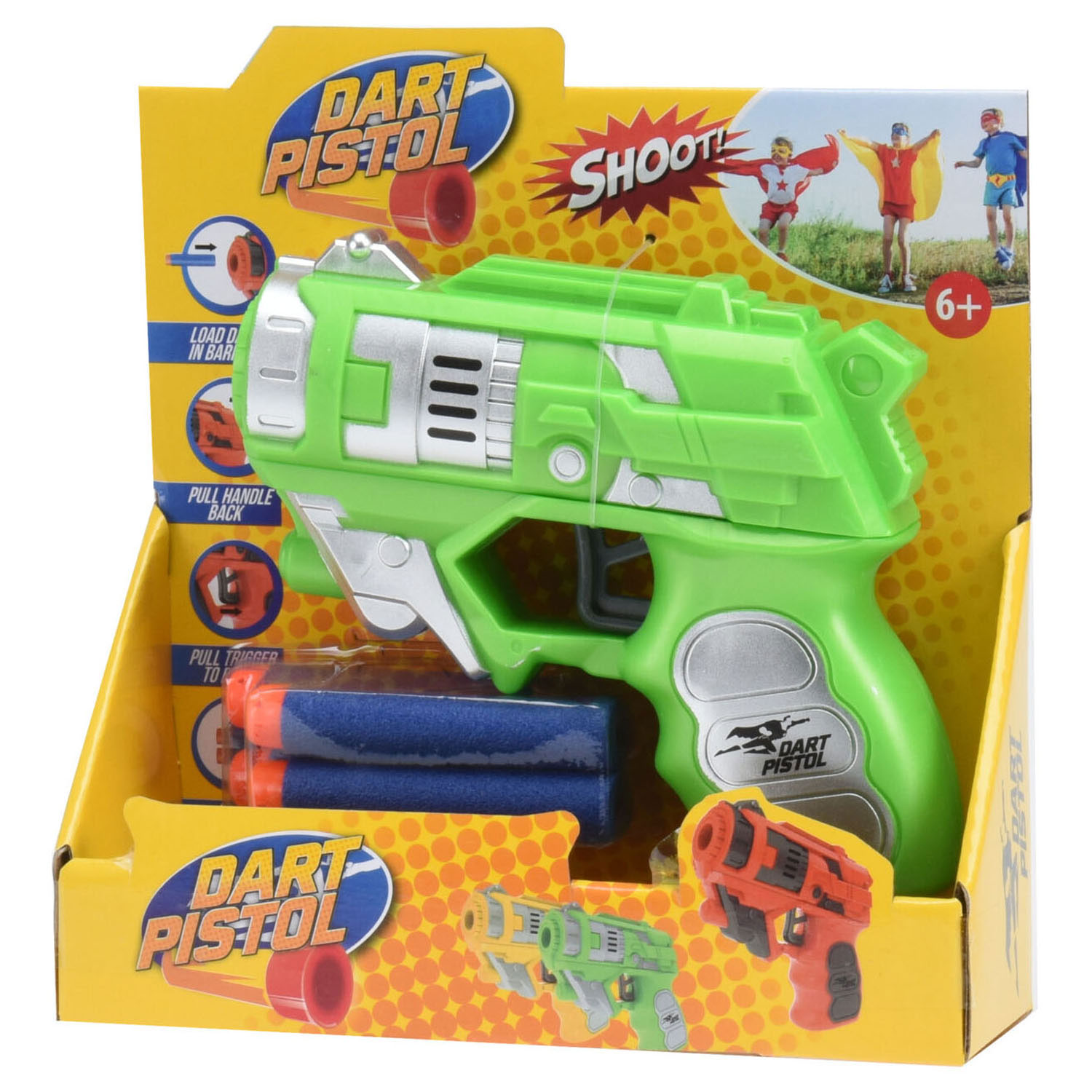 Dart Pistool met 4 Pijlen