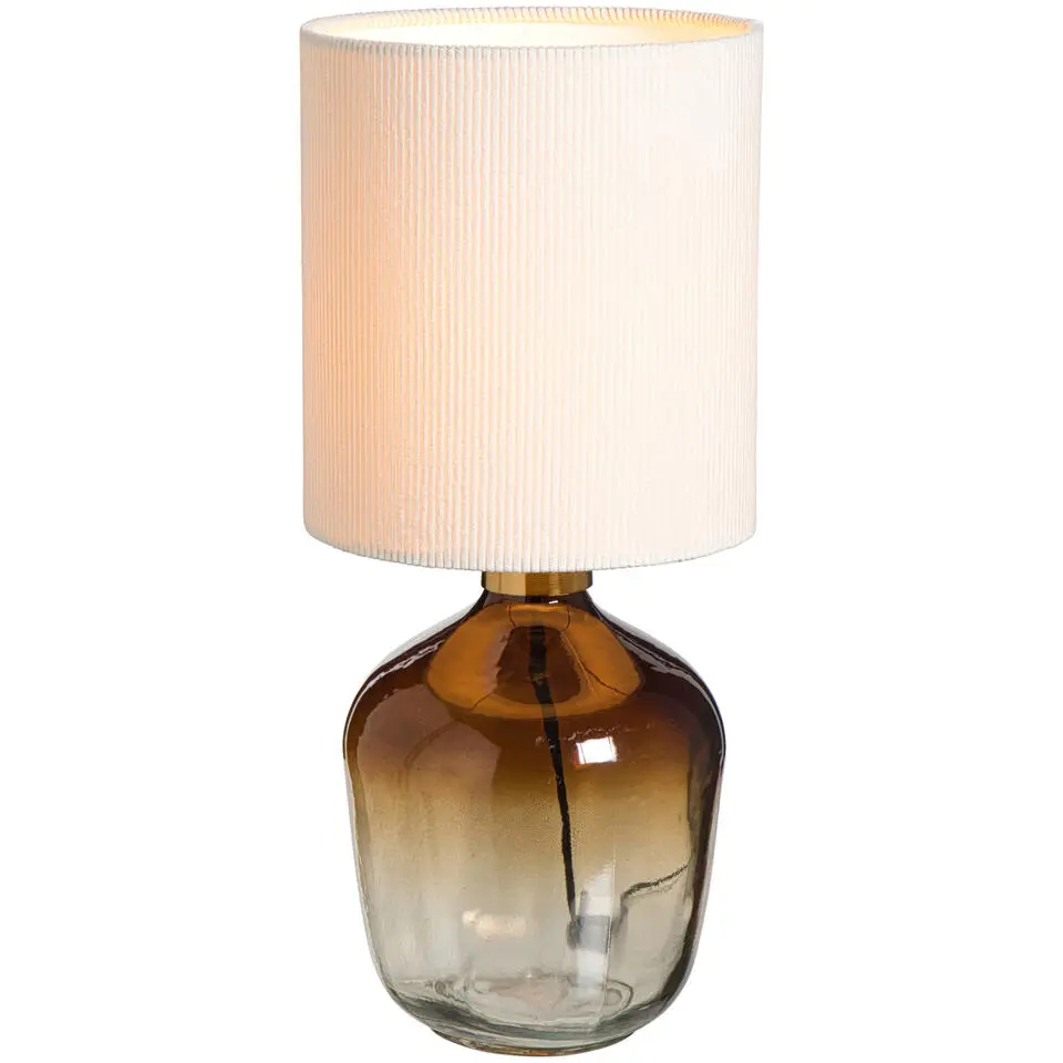 Lampvoet Mois bruin glas E27 26,5xØ16,5 cm