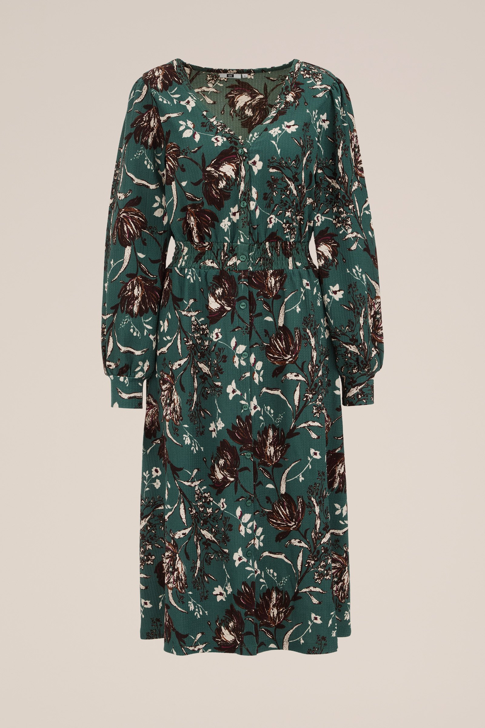 jurk met dessin WE Fashion Groen