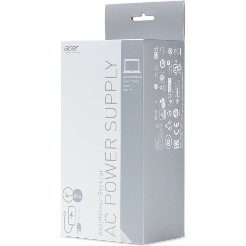 Acer AC Adapter 65W adaptateur de puissance & onduleur Intérieure Noir