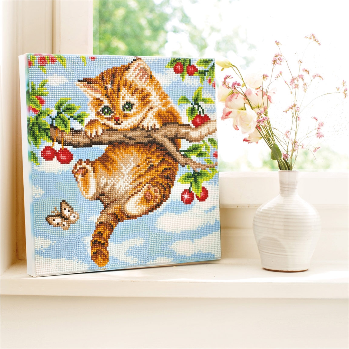 Kit broderie diamant pré-encadré 