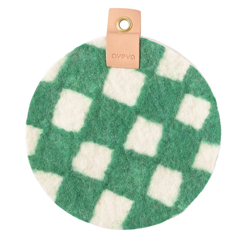 Aveva Design  Trivet Checked bordskåner, grøn - 21,5 cm.