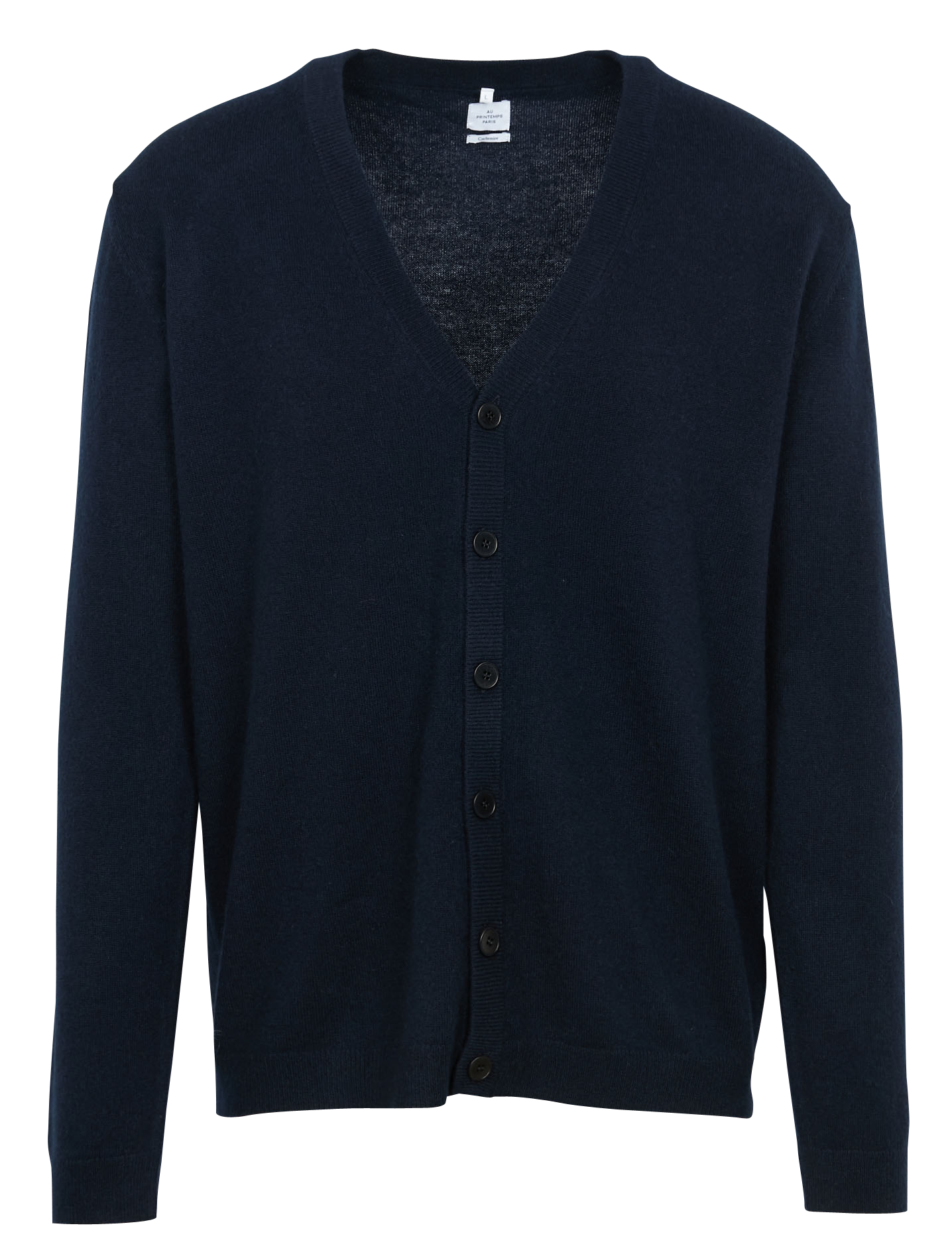 YVAN - Gilet col V regular fit en cachemire | Bleu
