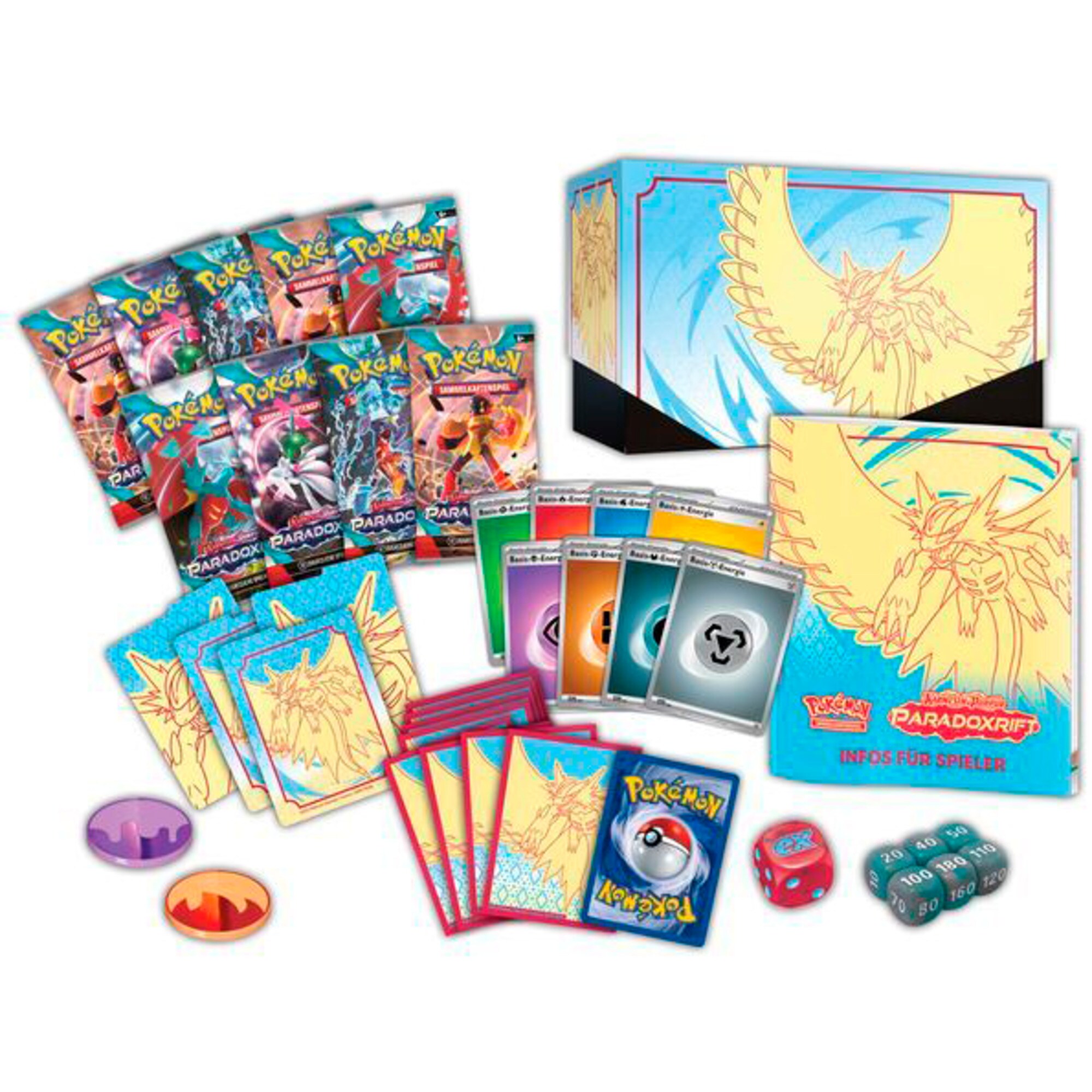 Amigo Sammelkarten Pokémon-TCG: Karmesin & Purpur – Paradoxrift Top-Trainer Box